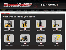 Tablet Screenshot of discountforkliftbrokers.com